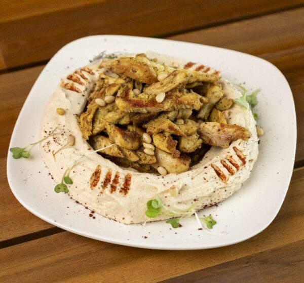 Hummus with Chicken Shawarma